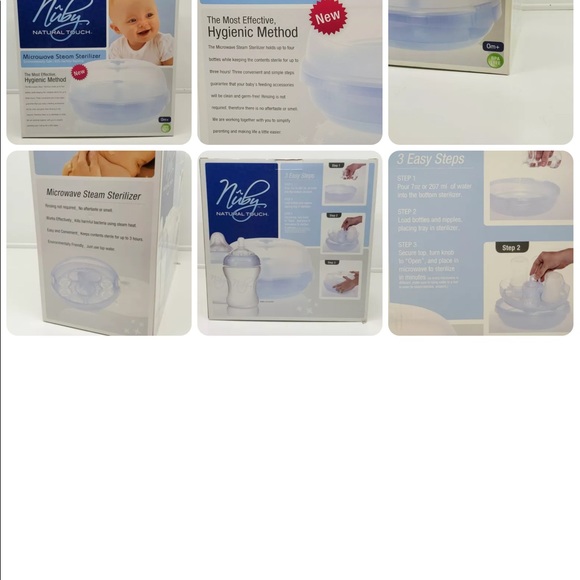 Nuby Natural Touch Microwave Steam Sterilizer For Baby Bottles and Nipples - Picture 7 of 14